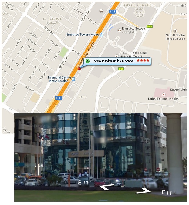 Google maps print screen of the Dubai training location