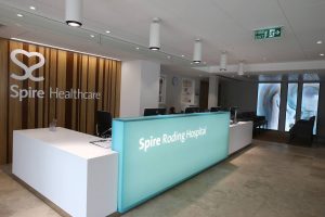 Image of the Spire Healthcare reception - the site of Sensor's latest project